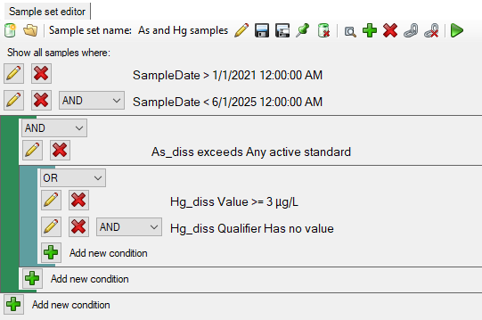 AquaChem 14.0 - New sample set editor